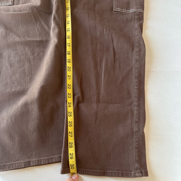 Hollister Ultra High-Rise Dad Jean Brown Wide Leg Cargo Women’s 5/27 Y2K - Picture 6 of 10